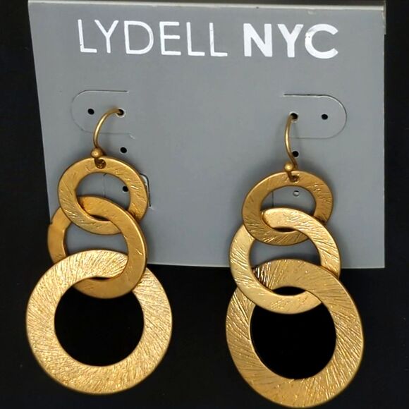 Lydell NYC -3 pair Bohemian gold earrings Bundle - New on card - Picture 4 of 4